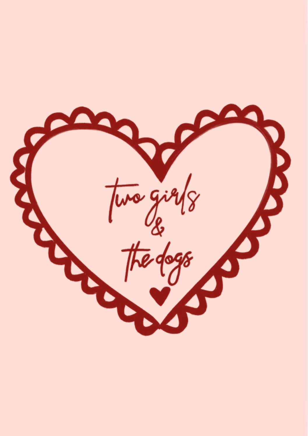 Two Girls & The Dog(s) Print