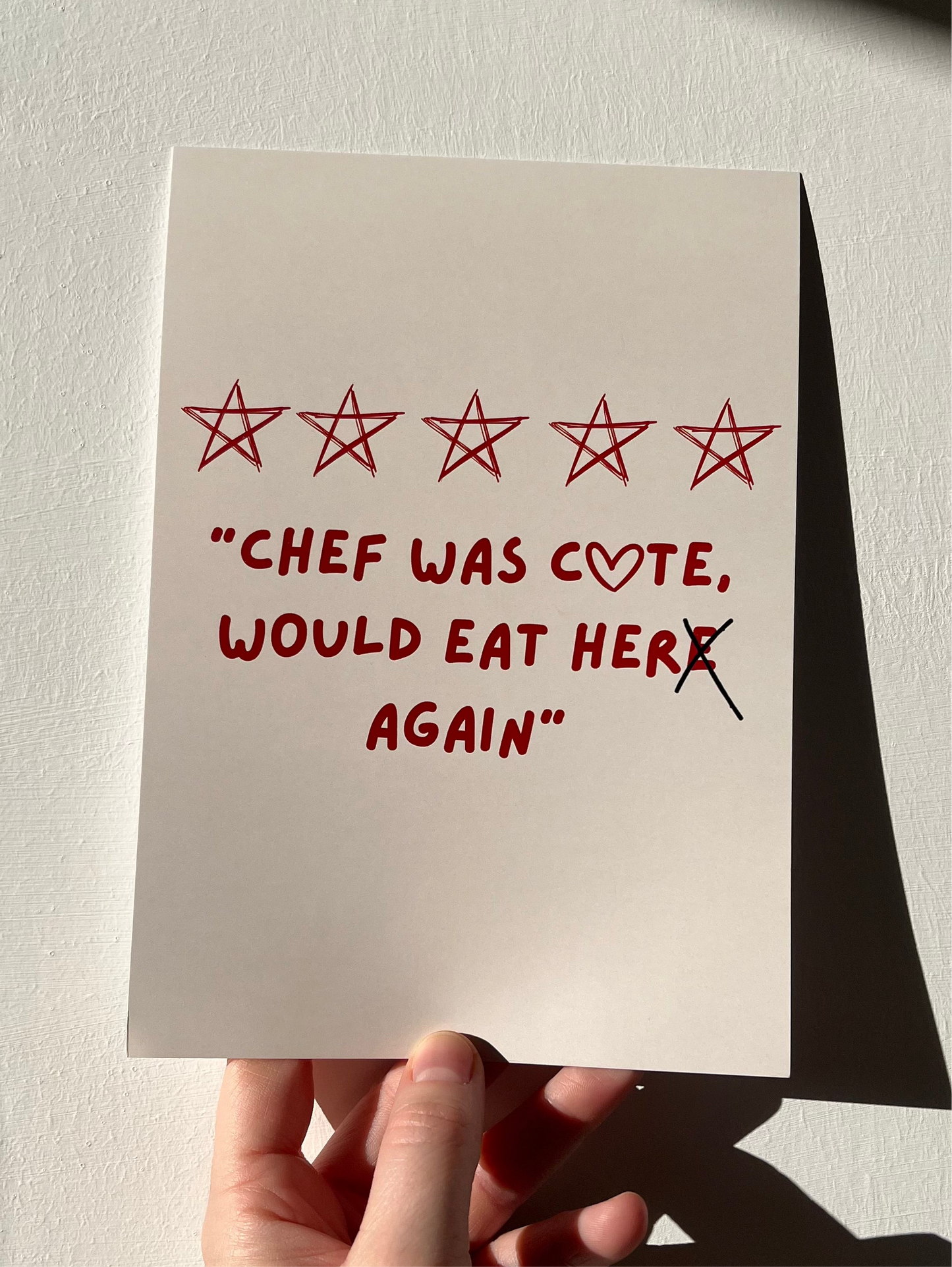 A5 Chef Was Cute Art Print