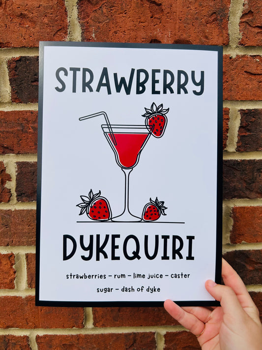 A4 Strawberry Dykequiri - Digital Print