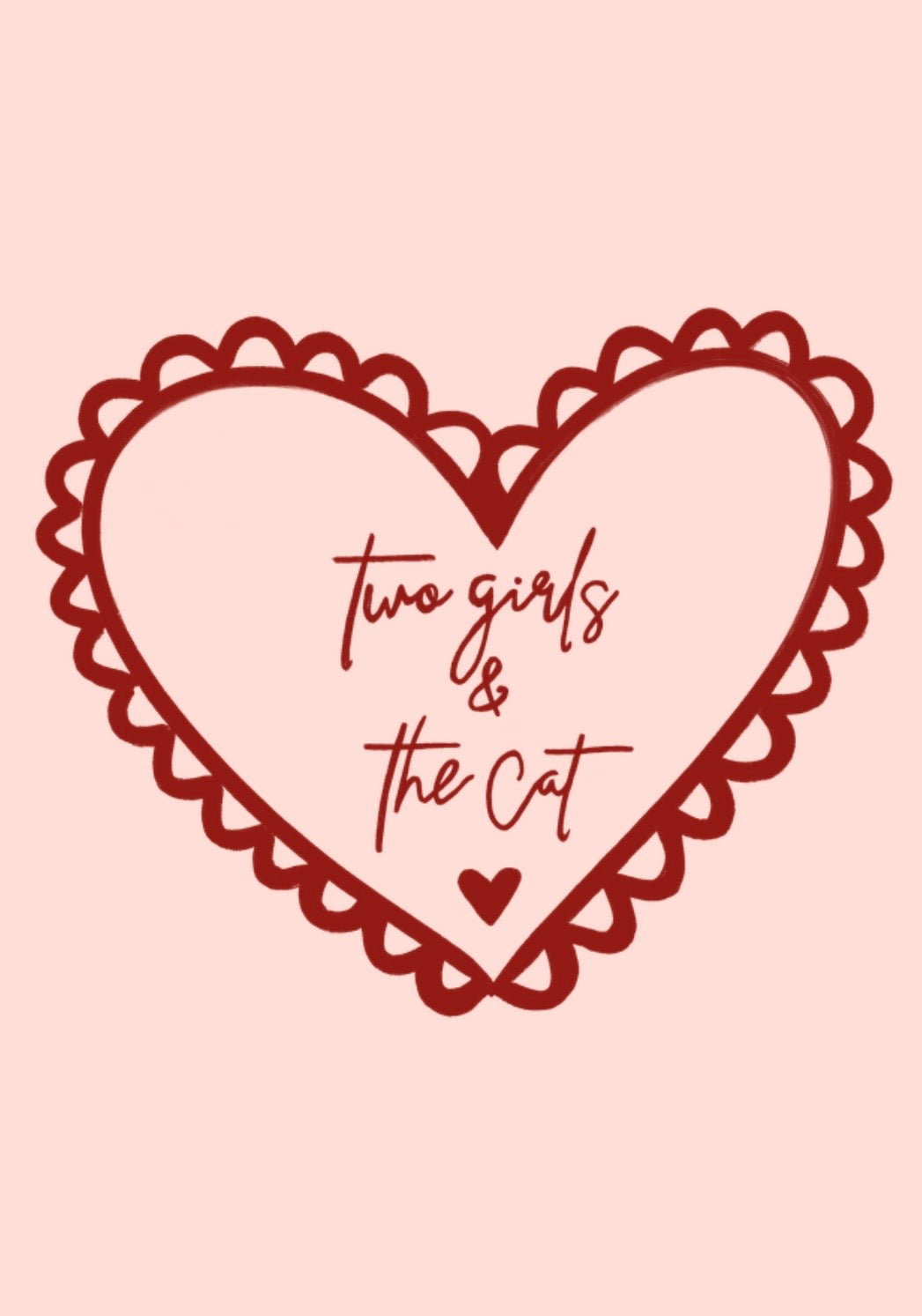 Two Girls & The Cat(s) Print