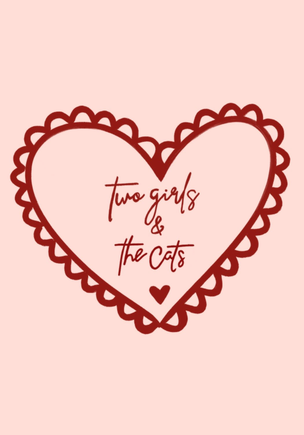 Two Girls & The Cat(s) Print