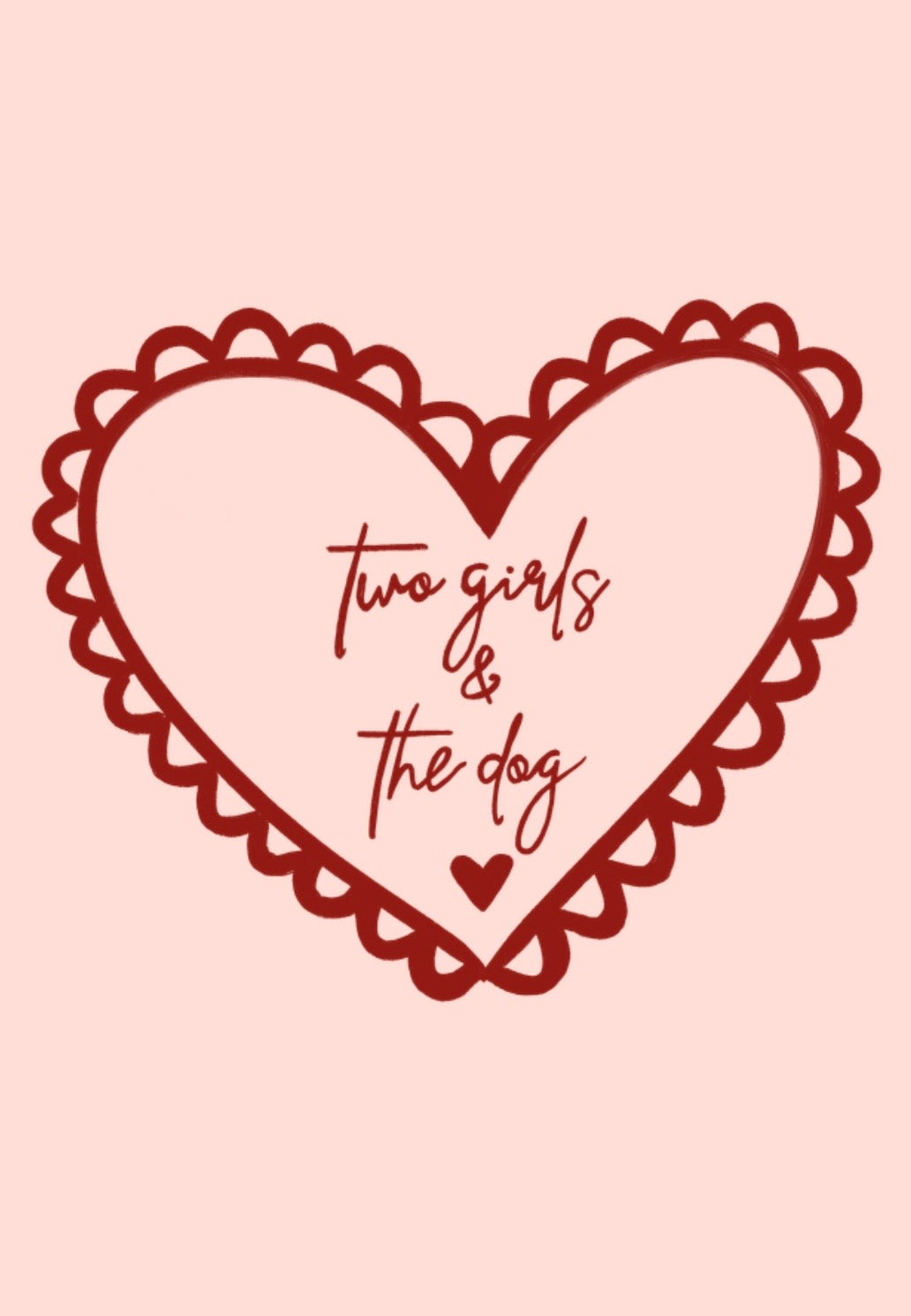 Two Girls & The Dog(s) Print