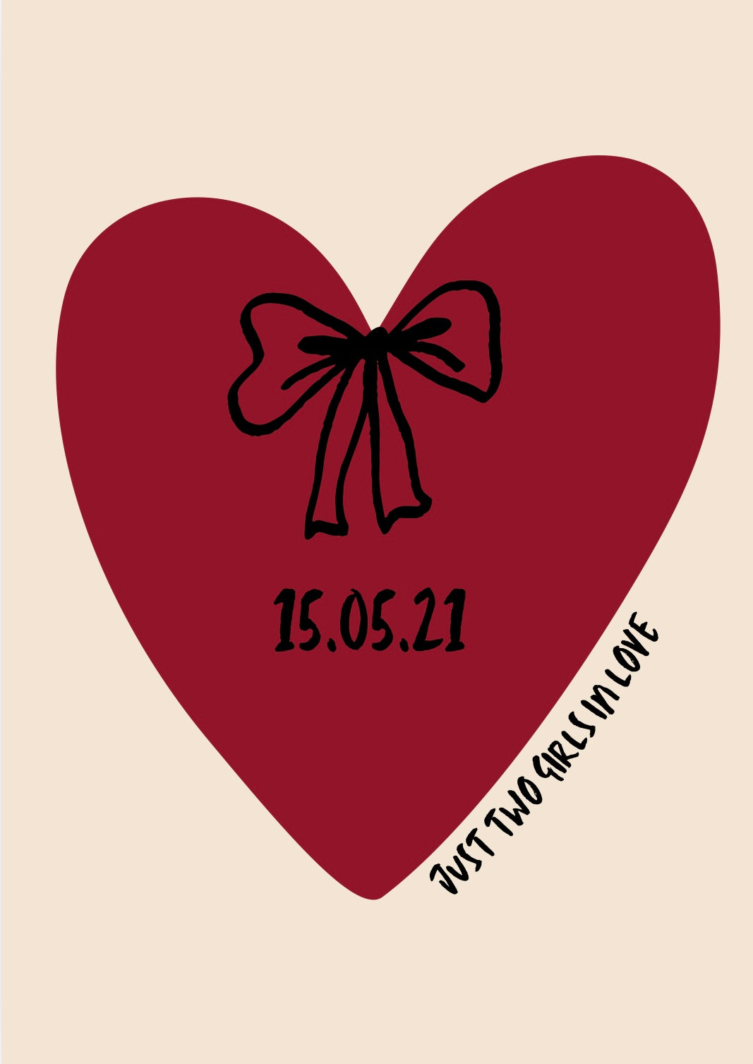 Personalised Heart Print